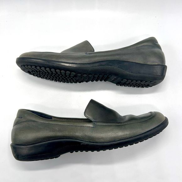 NATURALIZER Slip-On Leather Loafers-Comfort Walking Flats-Olive Green-Wo… - Picture 3 of 8